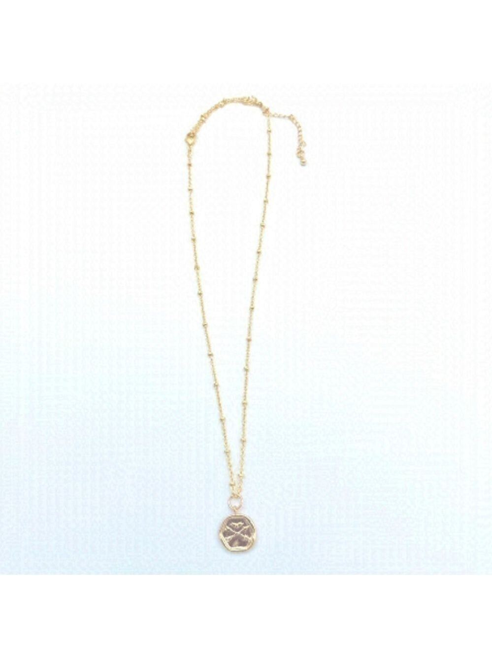 𝅺GOLD plated satellite chain with a gold disc charm.